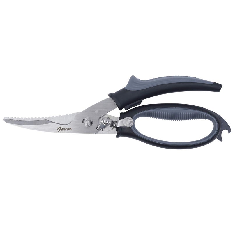 Gerior Poultry Shears - Heavy Duty Kitchen Scissors for Cutting Chicken, Poultry, Game, Bone, Meat - Chopping Food - Spring Loaded - Image 1